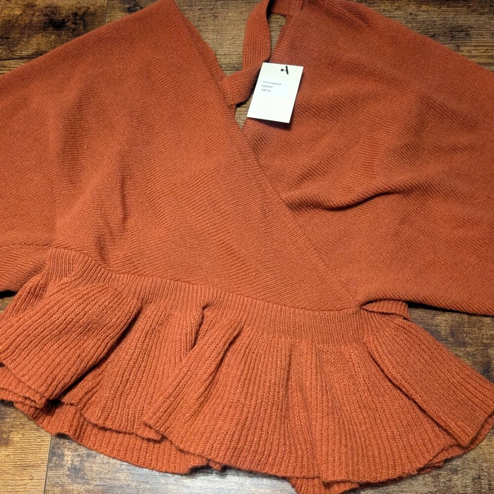 Just Fab burnt orange color women's sweater, size M